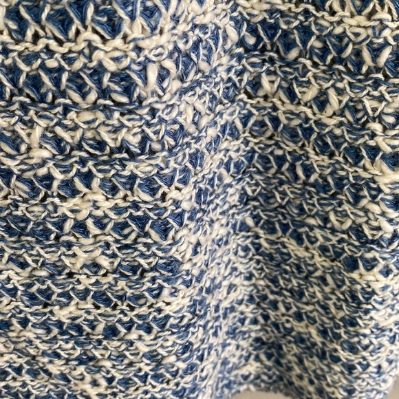 Chico’s Blue And White Heathered Cardigan Size 2(L) - Picture 8 of 11